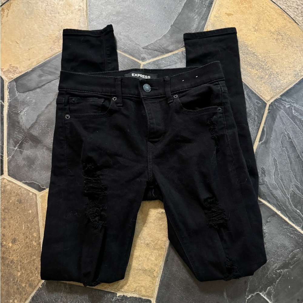 Express ripped jeans, size 2R